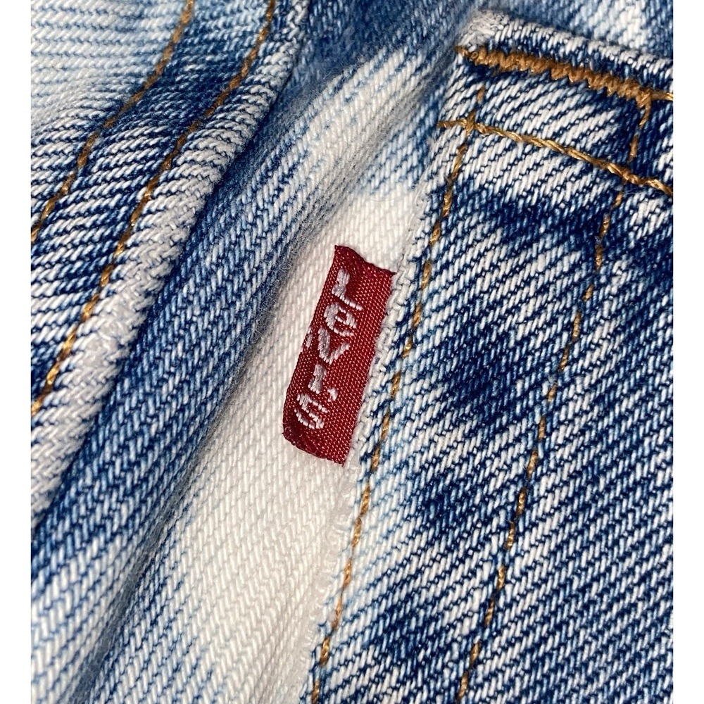 Vintage Levi's Women's Mom Jeans Tapered Size 27x30 Denim Custom Bleach Wash - Picture 14 of 16